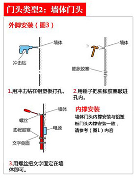 门头上的铝塑板和墙体发光字怎么安装？