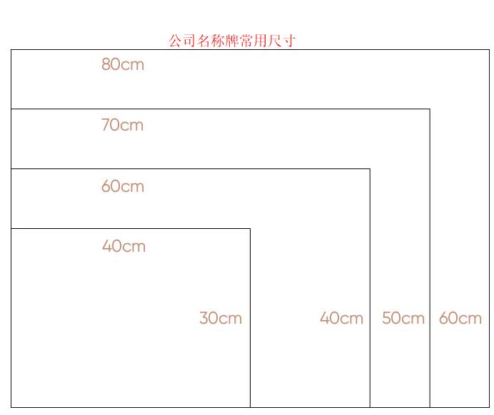 亚克力公司名牌常规尺寸