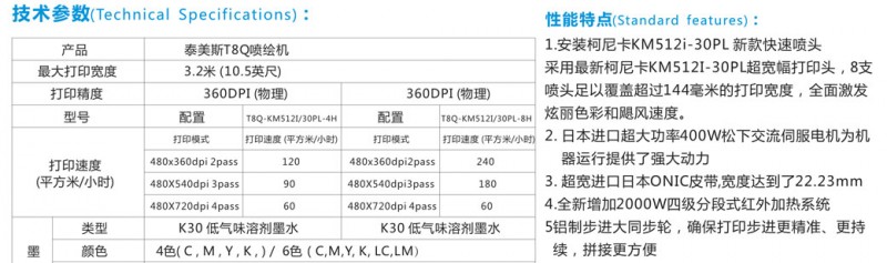 昆明泰美斯喷绘机 T8Q-KM512i